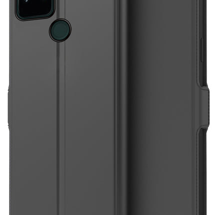 Noble Slim Flip Cover for Google Pixel 5A , Magnetic and Card Holder Stand Leather Flip Wallet Case (Black)