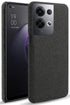 Mobizang Woven Soft Fabric Case for Oppo Reno 8 PRO (5G) Back Cover,  Shock Protection Slim Hard Anti Slip Back Cover (Black)