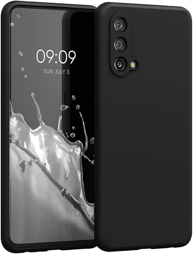 Matte Lens Protective Back Cover for OnePlus Nord CE (5G) / One Plus Nord CE (5G) , Slim Silicone with Soft Lining Shockproof Flexible Full Body Bumper Case (Black)