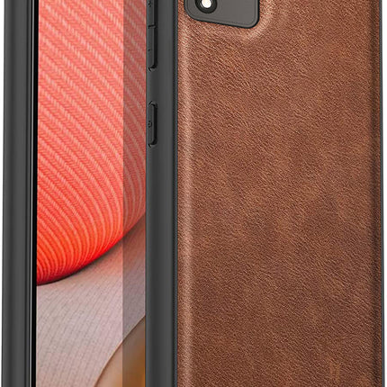 Tux Back Case For Vivo V21 (5G) , Slim Leather Case with Soft Edge Shockproof Back Cover (Brown)