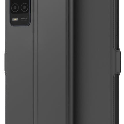 Noble Slim Flip Cover for Realme 9 (5G) , Magnetic and Card Holder Stand Leather Flip Wallet Case (Black)