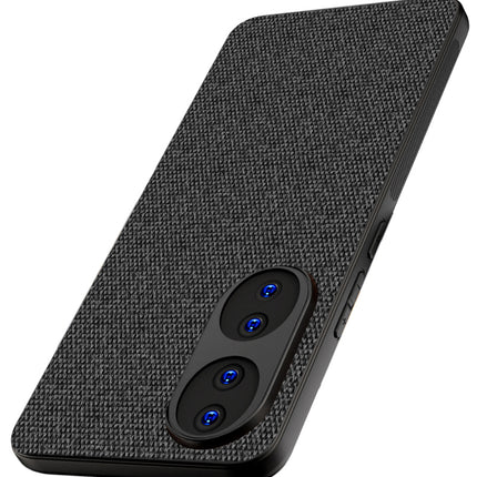 Mobizang Soft Full Fabric Protective Back Case Cover for Honor 90 (5G) | Shockproof Slim Hard Anti Slip Back Case (Black)