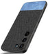 Mobizang Soft Fabric & Leather Hybrid for Samsung Galaxy S23 Plus Back Cover | Shockproof Hybrid Slim Hard Anti Slip Back Case (Black , Blue)