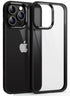 Mobizang Hawkeye Clear Back Cover for Apple iPhone 15 Pro Max | Camera Lens Protector Shockproof Slim Clear Case Cover (Black)