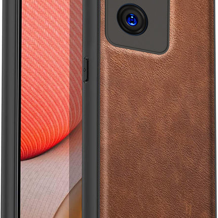 Tux Back Case for OnePlus Nord CE 2 (5G), Slim Leather Case with Soft Edge Shockproof Back Cover (Brown)
