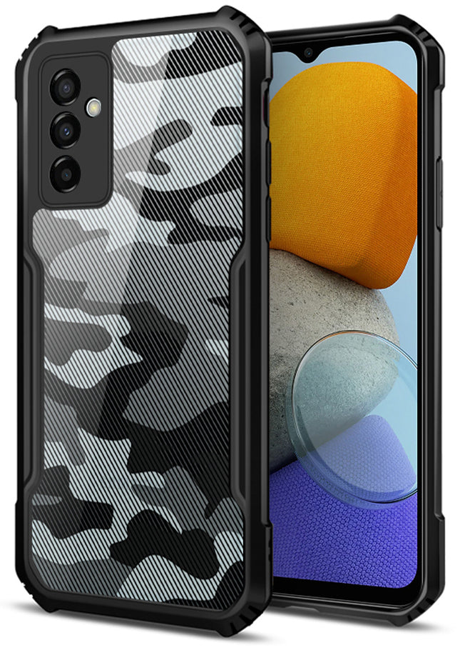 Beetle Camouflage for Samsung Galaxy F23/M23 Back Case, [Military Grade] Shockproof Slim Hybrid Cover (Black)