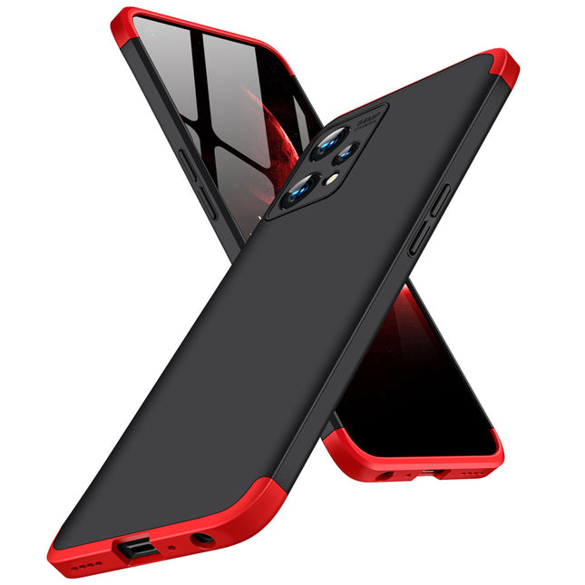Double Dip Full 360 Protection Back Case Cover for Realme 9 PRO (Red , Black)