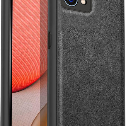 Tux Back Case for Realme 9 Pro Plus, Slim Leather Case with Soft Edge Shockproof Back Cover (Black)