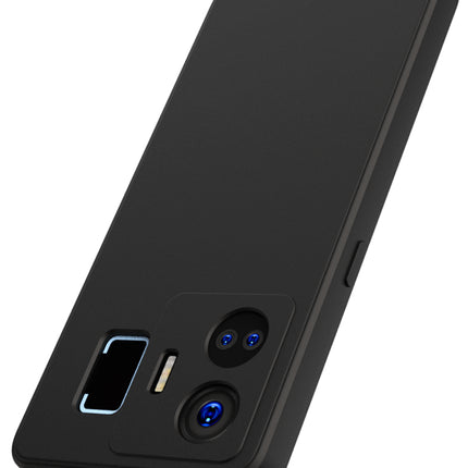 Mobizang Matte Lens Protective Flexible Back Cover for Realme GT Neo 5 (5G) | Slim Silicone with Soft Lining Shockproof Full Body Bumper Case (Black)