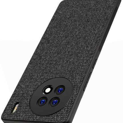 Mobizang Soft Full Fabric for Vivo X90 (5G) Back Cover | Shockproof Slim Hard Anti Slip Back Case (Black)