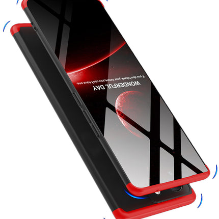 Mobizang Double Dip Full 360 Protection Back Case Cover With Stand for Vivo V29 (5G) / Vivo V29 Pro (5G) (Red::Black)