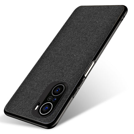 Soft Fabric Hybrid for Xiaomi Mi 11X Pro / Mi 11X Back Cover, Shockproof Protection Slim Hard Back Case (Black)