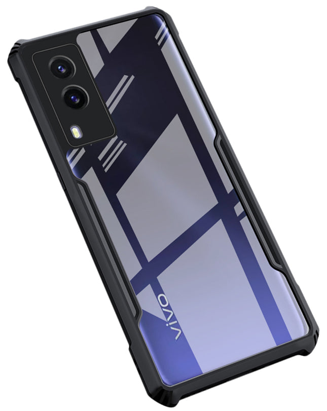 Beetle for Vivo V21E (5G)  Back Case , [Military Grade Protection] Shock Proof Slim Hybrid Bumper Cover (Black)