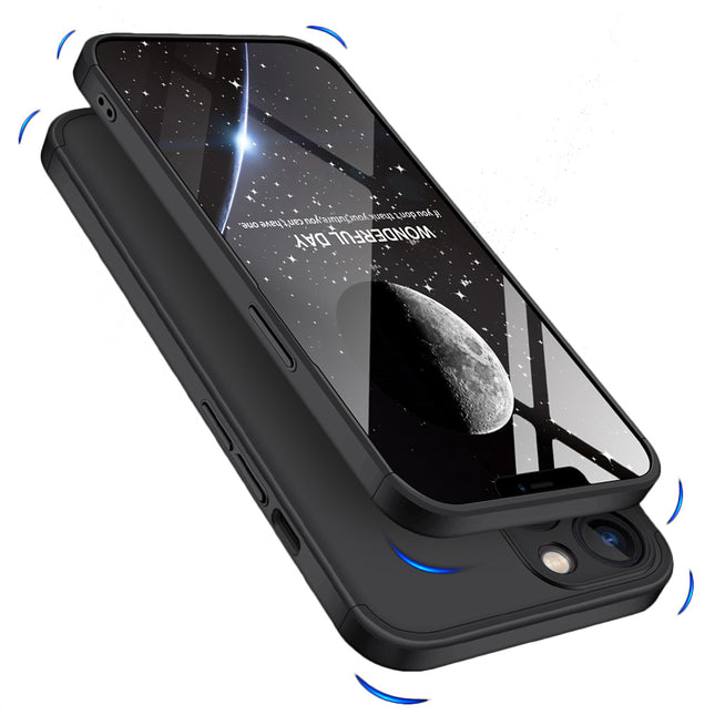 Double Dip Full 360 Protection Back Case Cover for Apple iPhone 13 (6.1) (Black)