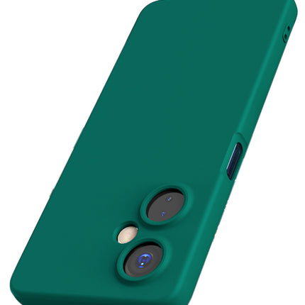 Mobizang Matte Protective Lens Flexible Back Cover for OnePlus Nord CE 3 LITE | Slim Silicone with Soft Lining Shockproof Full Body Bumper Case (Green)