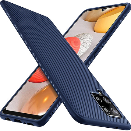 Twill TPU Shock Proof Soft Flexible Back Case Cover for Samsung Galaxy M42 (5G) (Blue)