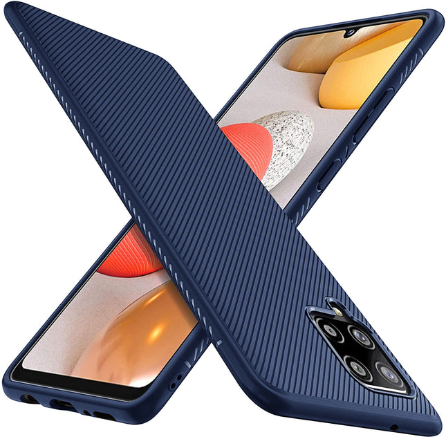 Twill TPU Shock Proof Soft Flexible Back Case Cover for Samsung Galaxy M42 (5G) (Blue)