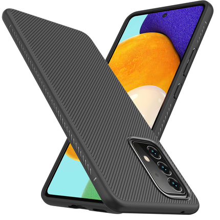 Twill Shock Proof Soft Flexible Back Case Cover for Samsung Galaxy A53  (Black)