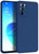 Matte Lens Protective Back Cover for Oppo Reno 6 (5G) , Slim Silicone with Soft Lining Shockproof Flexible Full Body Bumper Case , Blue