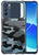 Camo Slider Back Cover for Oppo Reno 6 Pro (5G), [Military Grade Protection] Shockproof Slim Clear Camera Shield Bumper Back Case (Blue)