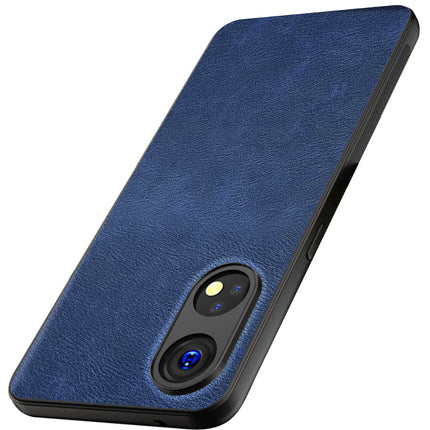 Mobizang Tux Back Case for Oppo Reno 8T (5G) | Slim Leather Shockproof Camera Protection Back Cover (Blue)