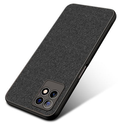 Soft Full Fabric Protective Back Case Cover for Realme 8i (Black)