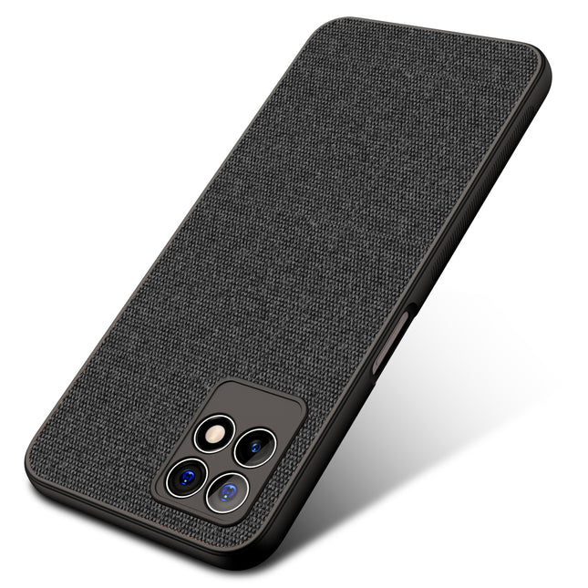 Soft Full Fabric Protective Back Case Cover for Realme 8i (Black)