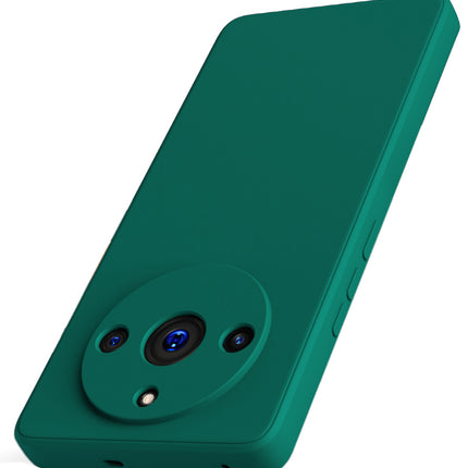 Mobizang Matte Protective Lens Flexible Back Cover for Realme 11 PRO / 11 PRO + (PLUS) | Slim Silicone with Soft Lining Shockproof Full Body Bumper Case (Green)