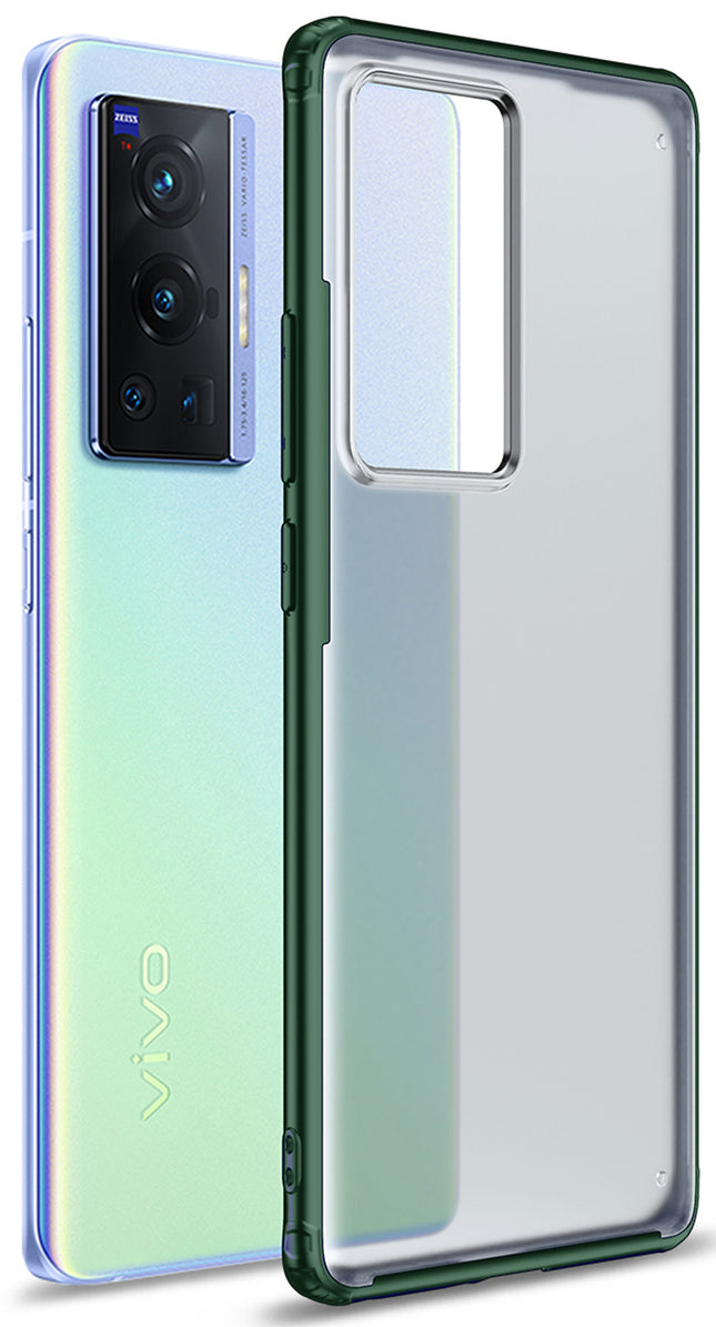 Shield Frosted Acrylic Back Shock Proof Case Cover for Vivo X70 PRO (Green)