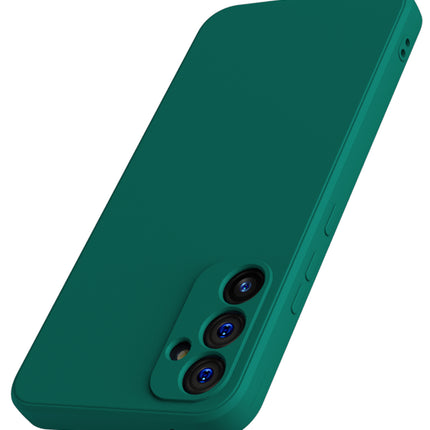 Mobizang Matte Lens Protective Flexible Back Cover for Samsung Galaxy A34 (5G) | Slim Silicone with Soft Lining Shockproof Full Body Bumper Case (Green)