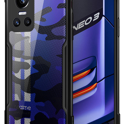 Beetle Camouflage for Realme GT Neo 3 Back Case, [Military Grade] Shockproof Slim Cover (Black)