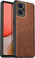 Tux Back Case for Realme 9i, Slim Leather Case with Soft Edge Shockproof Back Cover (Brown)
