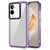 Mobizang Warrior Acrylic Clear Back Cover For IQOO Z7 Pro | Slim Shockproof [Military Grade Protection] Hybrid Bumper Case (Purple Sides)