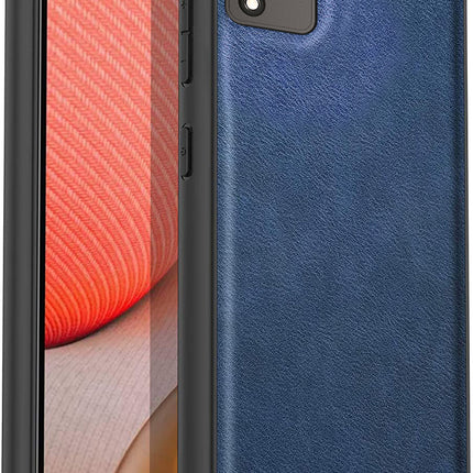 Tux Back Case For Vivo V21 (5G) , Slim Leather Case with Soft Edge Shockproof Back Cover (Blue)