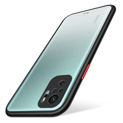 Paper Thin Back Cover For Xiaomi Redmi Note 10 /  Note 10S , Super Slim Matte Translucent Full Protection Back Case (Black)