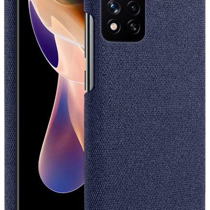 Woven Soft Fabric Case for Xiaomi 11i HyperCharge Back Cover, Shock Protection Slim Hard Anti Slip Back Cover (Blue)