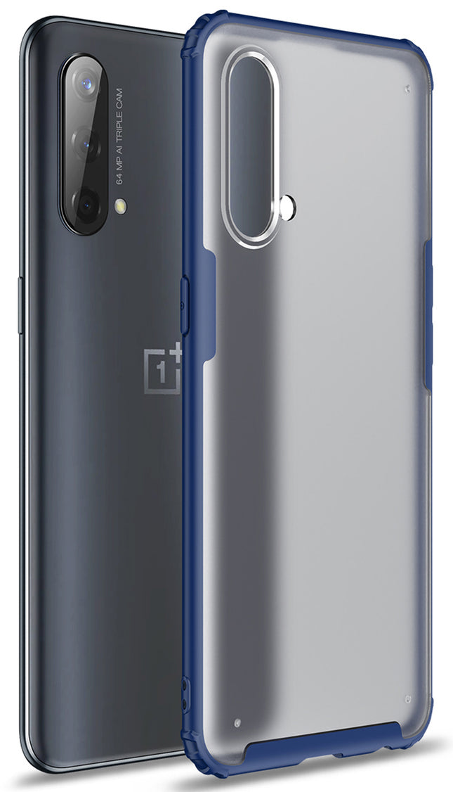 Shield Frosted Acrylic Back Shock Proof Case Cover for OnePlus Nord CE (5G) / One Plus Nord CE (5G) (Blue)
