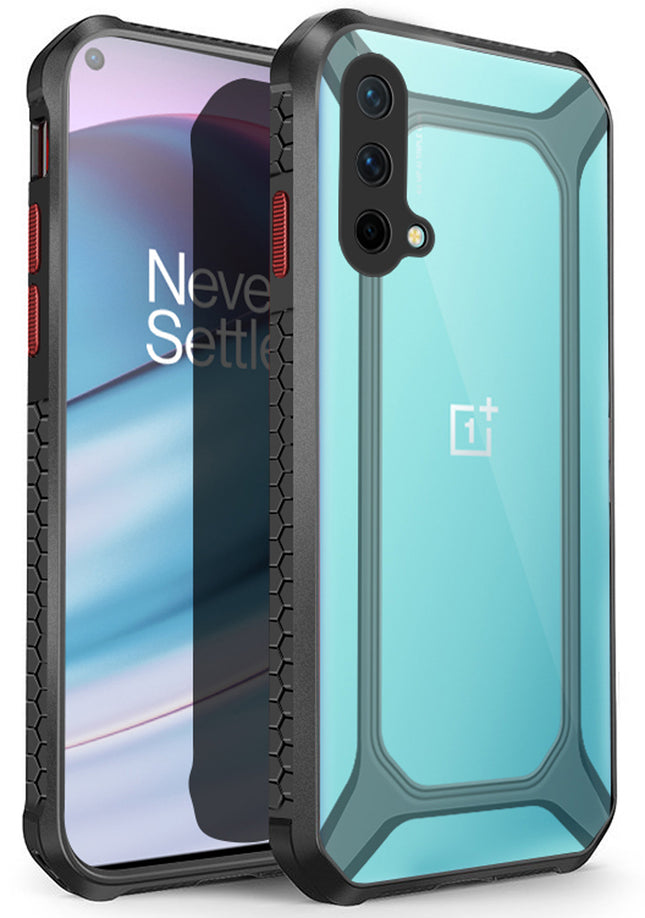 Unicorn for OnePlus Nord CE (5G) / One Plus Nord CE (5G) Clear Back Case, [Military Grade Protection] Shock Proof Slim Hybrid Bumper Cover (Black)
