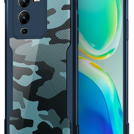 Mobizang Beetle Camouflage for Vivo V25 Pro (5G) Back Case, [Military Grade ] Shock Proof Cover (Blue)
