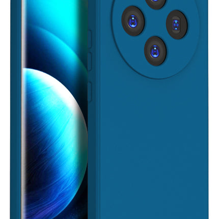 Mobizang Matte Protective Lens Flexible Back Cover for Vivo X100 | Slim Silicone with Soft Lining Shockproof Full Body Bumper Case (Blue)