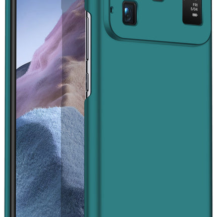 Silk Smooth Finish [Full Coverage] All Sides Protection Slim Back Cover For Xiaomi Mi 11 Ultra (Green)