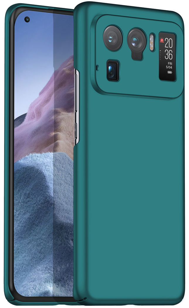 Silk Smooth Finish [Full Coverage] All Sides Protection Slim Back Cover For Xiaomi Mi 11 Ultra (Green)