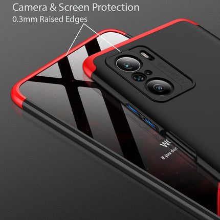 Double Dip Full 360 Protection Back Case Cover for Xiaomi Mi 11X / 11X Pro (Red,Black)