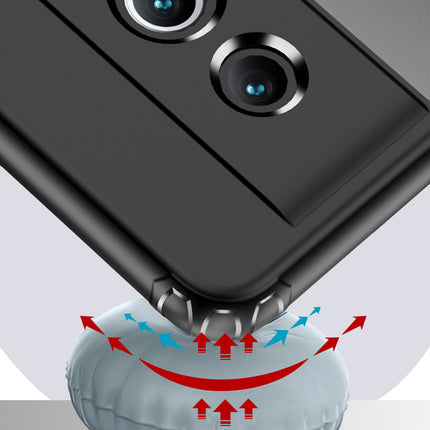 Mobizang Shield Frosted Acrylic Back Shock Proof Case Cover for Google Pixel 7A (Black)