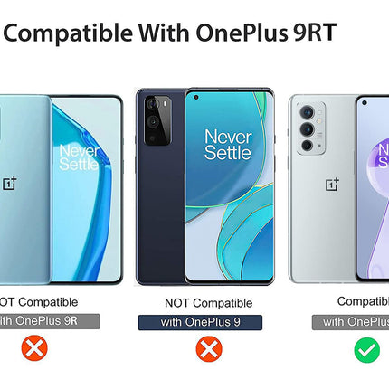 Matte Lens Protective Back Cover for OnePlus 9RT , Slim Silicone with Soft Lining Shockproof Flexible Full Body Bumper Case (Black)
