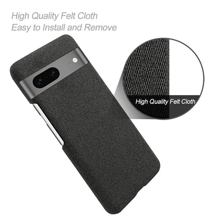 Mobizang Woven Soft Fabric Case for Google Pixel 7A Back Cover , Slim Hard Anti Slip Cover (Black)