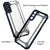 Unicorn for Samsung Galaxy S21 FE Clear Back Case, [Military Grade Protection] Shock Proof Slim Hybrid Bumper Cover (Blue)