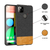 Soft Fabric & Leather Hybrid Protective Case Cover for Google Pixel 5A (Black,Brown)