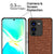 Mobizang Soft Fabric & Leather Hybrid Protective Case Cover for Vivo V25 PRO (5G) (Brown)
