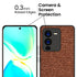 Mobizang Soft Fabric & Leather Hybrid Protective Case Cover for Vivo V25 PRO (5G) (Brown)